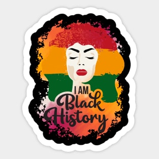 i am black history woman Sticker